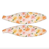Perzik Roze Geel Blauwe Bloemen  Basketbal (Panelen)
