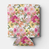 Perzik roze geel bloemenvleermuis mitswa aangepast blikjeskoeler (Achterkant)