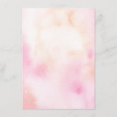 Perzik roze gekleurde bloemen bruiloft informatie informatiekaartje (Achterkant)