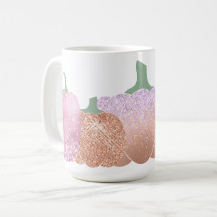 PERZIK & ROZE GLITTER LOOK HERFST POMPOENEN KOFFIEMOK