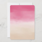 Perzik roze goud tropische palmboom kaart (Achterkant)