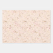 Perzik Roze Gouden Zebra Print Inpakpapier Vel (Voorkant)