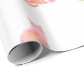 Perzik Roze Kat Patroon Cadeaupapier (Rol Hoek)