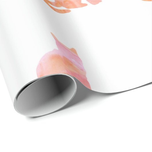 Perzik Roze Kat Patroon Cadeaupapier (Rol Hoek)