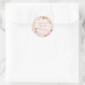 Perzik Roze Lente Roos Bruiloft Sticker (Tas)