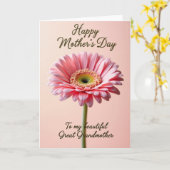 Perzik Roze Madelief Moederdagkaart Kaart (Gele Bloem)