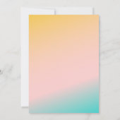 Perzik Roze Mint Gradiënt Krachtige Moderne Trouwn Kaart (Achterkant)