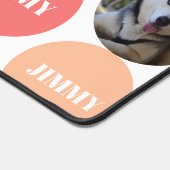 Perzik roze moderne hond foto bureaumat (Hoek)