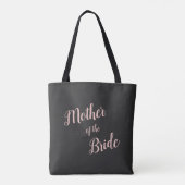 Perzik Roze Moderne Schrift Moeder van de Bruid Tote Bag (Achterkant)