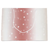 Perzik Roze Ombre Goud Kerstmis Groot Cadeauzakje (Voorkant)