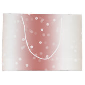 Perzik Roze Ombre Goud Kerstmis Groot Cadeauzakje (Achterkant)