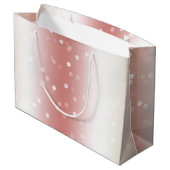 Perzik Roze Ombre Goud Kerstmis Groot Cadeauzakje (Achterkant Gekanteld)