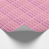 Perzik Roze Ombre Liefde Bruiloftsfeest Cadeaupapier (Hoek)