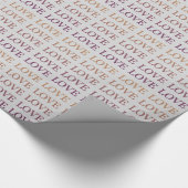 Perzik Roze Ombre Liefde Cadeaupapier (Hoek)