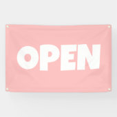 Perzik Roze OPEN Banner (Horizontaal)