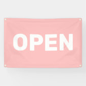 Perzik Roze OPEN Banner (Horizontaal)