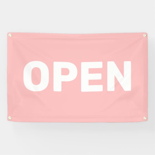 Perzik Roze OPEN Banner (Horizontaal)