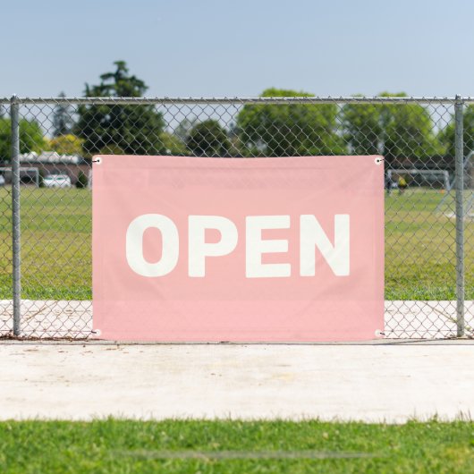 Perzik Roze OPEN Banner (Insitu)