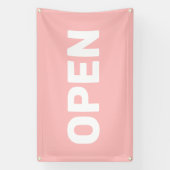 Perzik Roze OPEN Banner (Verticaal)