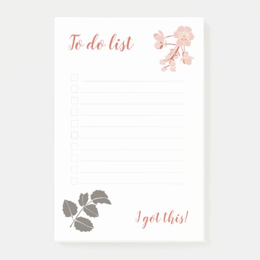 Perzik Roze Oregon Druivenbloem Notitieblok Post-it® Notes (Voorkant)