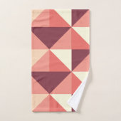 Perzik Roze Paarse Driehoek geometrisch Bad Handdoek (Handdoek)