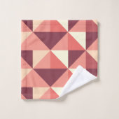 Perzik Roze Paarse Driehoek geometrisch Bad Handdoek (Wasdoekje)