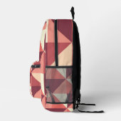 Perzik Roze Paarse Driehoek geometrisch Bedrukte Rugzak (Rechts)