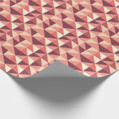 Perzik Roze Paarse Driehoek geometrisch Cadeaupapier (Hoek)