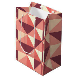 Perzik Roze Paarse Driehoek geometrisch Medium Cadeauzakje