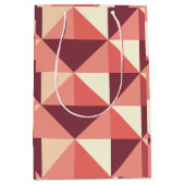 Perzik Roze Paarse Driehoek geometrisch Medium Cadeauzakje (Voorkant)