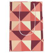 Perzik Roze Paarse Driehoek geometrisch Medium Cadeauzakje (Achterkant)