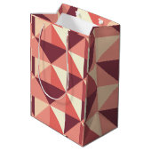 Perzik Roze Paarse Driehoek geometrisch Medium Cadeauzakje (Achterkant Gekanteld)