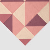 Perzik roze Paarse driehoek geometrisch patroon Tissuepapier (Detail)