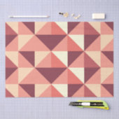 Perzik roze Paarse driehoek geometrisch patroon Tissuepapier (Craft)