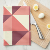 Perzik Roze Paarse Driehoek geometrisch Theedoek (Quarter Fold)