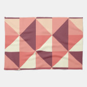 Perzik Roze Paarse Driehoek geometrisch Theedoek (Horizontaal)