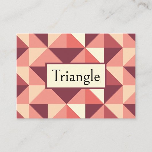 Perzik Roze Paarse Driehoek geometrisch Visitekaartje (Voorkant)