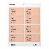 perzik roze perkament papier achtergrond etiket (Full Sheet)