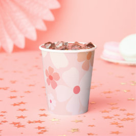 Perzik Roze Perzik Bloemen Power Feest Papieren Be Bekers