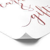 Perzik & Roze Pioen Roze Gouden Kaarten en Cadeaus Poster (Hoek)