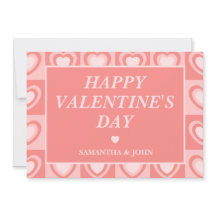 Perzik Roze Retro Harten Valentijnsdag Cadeau
