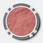 Perzik roze retro verfrommeld papier poker chips (Achterkant)