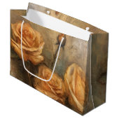 Perzik Roze Romantische Bloem Groot Cadeauzakje (Voorkant Gekanteld)