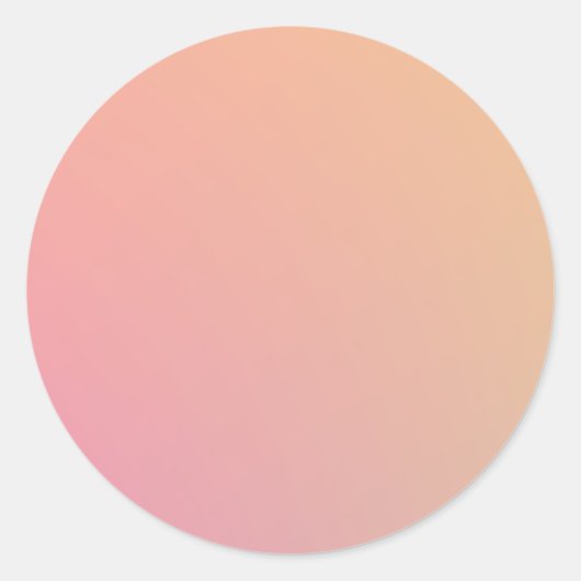 Perzik Roze Ronde Sticker (Voorkant)