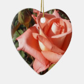 Perzik Roze Roos Keramisch Ornament (Rechts)