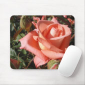 Perzik Roze Roos Muismat (Met muis)