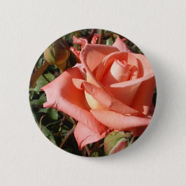 Perzik Roze Roos Ronde Button 5,7 Cm