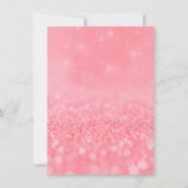 Perzik Roze Snoep Sparkly Glitter Vrijgezellenfees Kaart (Achterkant)