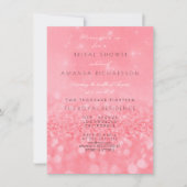 Perzik Roze Snoep Sparkly Glitter Vrijgezellenfees Kaart (Voorkant)