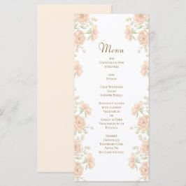 Perzik Roze Trouwmenu's Menu